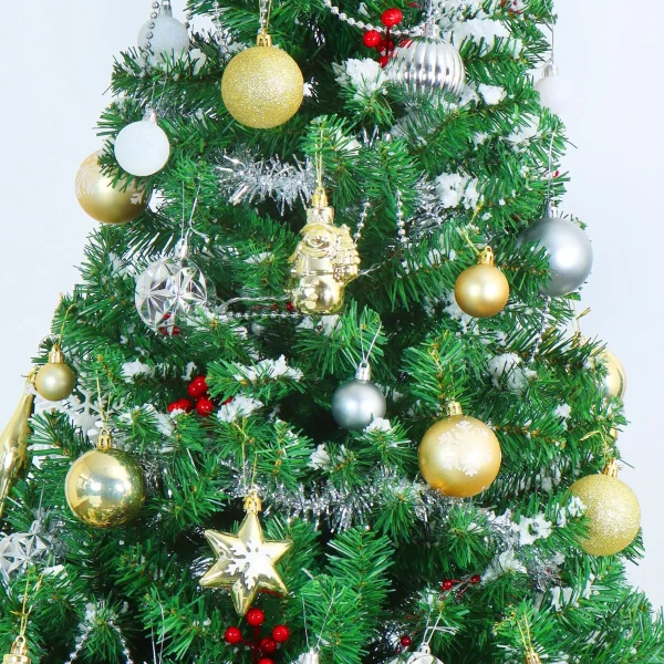 10 Pcs Christmas Assorted Ornaments With A Star Tree Topper Gold, Silver & White 6 10 Pcs Christmas Assorted Ornaments With A Star Tree Topper Gold, Silver & White - Image 4