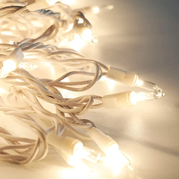 100 White Wire Christmas Lights Set 5 100 White Wire Christmas Lights Set - Image 3
