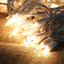 100 White Wire Christmas Lights Set 11 100 White Wire Christmas Lights Set -Christmas Decorations 100 Clear White Wire Christmas Light Set 3 result 600x600 1