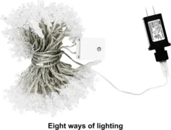 100 LED Snowflake Christmas Lights 35.9ft -Christmas Decorations 100 LED Christmas Snowflake String Lights 6 result result 600x459 1