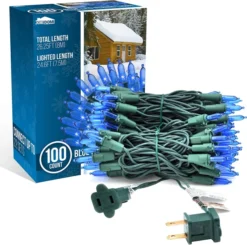Christmas Decorations -Christmas Decorations 100 count LED Christmas Lights Blue 3 result 600x594 1