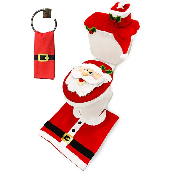 10pcs Santa And Snowman Themes Bathroom Decoration 5 10pcs Santa And Snowman Themes Bathroom Decoration - Image 3
