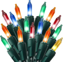 Christmas Decorations -Christmas Decorations 116.1 FT 450 Count Christmas Multicolor Green Wire String Lights 2 result 600x590 1