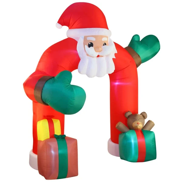 11ft LED Inflatable Santa Claus With Gift Boxes Archway 4 11ft LED Inflatable Santa Claus With Gift Boxes Archway - Image 2