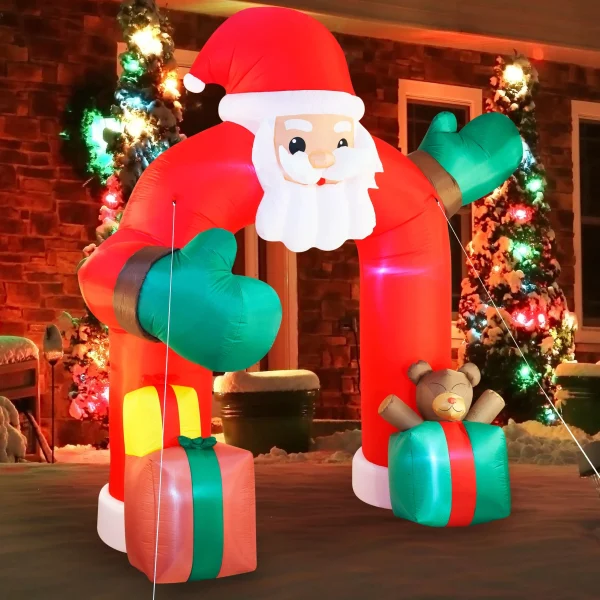 11ft LED Inflatable Santa Claus With Gift Boxes Archway 8 11ft LED Inflatable Santa Claus With Gift Boxes Archway - Image 6