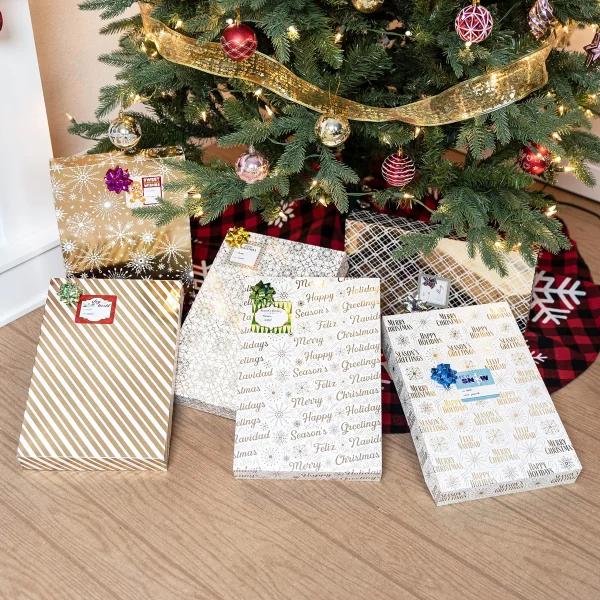 12pcs Gold Foiled Christmas Shirt Gift Boxes 3 12pcs Gold Foiled Christmas Shirt Gift Boxes