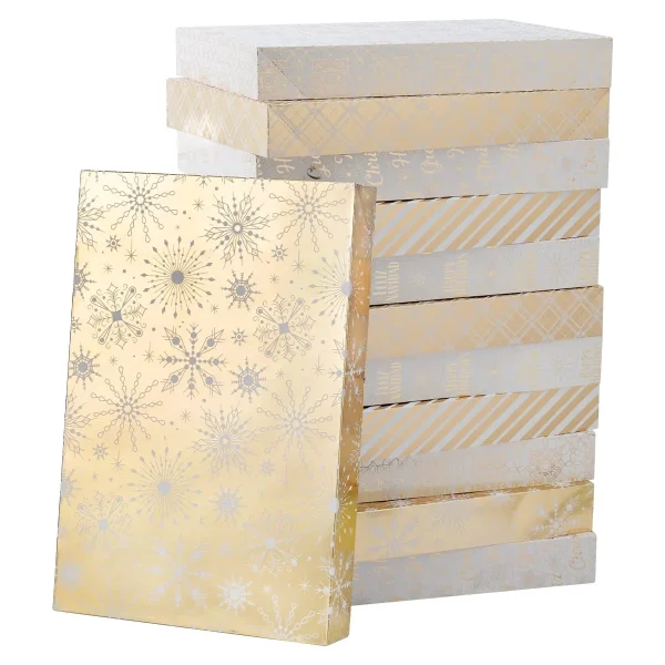 12pcs Gold Foiled Christmas Shirt Gift Boxes 4 12pcs Gold Foiled Christmas Shirt Gift Boxes - Image 2