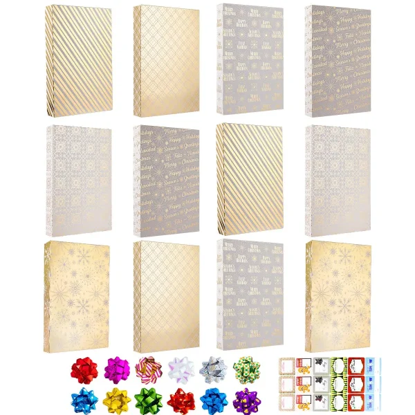 12pcs Gold Foiled Christmas Shirt Gift Boxes 5 12pcs Gold Foiled Christmas Shirt Gift Boxes - Image 3