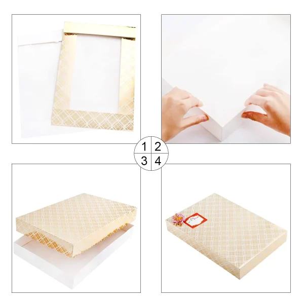 12pcs Gold Foiled Christmas Shirt Gift Boxes 7 12pcs Gold Foiled Christmas Shirt Gift Boxes - Image 5