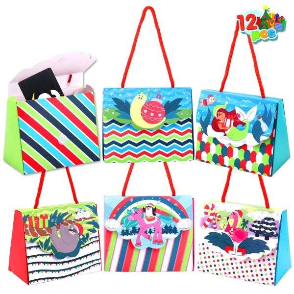 12pcs Drawstring Christmas Money Gift Bags 4 12pcs Drawstring Christmas Money Gift Bags - Image 2