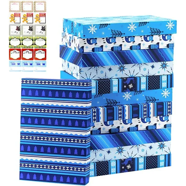 12pcs Christmas Shirt Gift Boxes With Lid 3 12pcs Christmas Shirt Gift Boxes With Lid