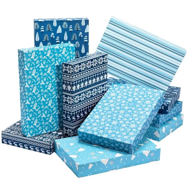 12pcs Snowy Blue Shirt Christmas Gift Box 6 12pcs Snowy Blue Shirt Christmas Gift Box - Image 4