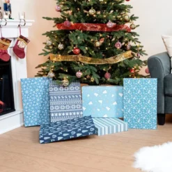 12pcs Snowy Blue Shirt Christmas Gift Box 12 12pcs Snowy Blue Shirt Christmas Gift Box -Christmas Decorations 12Pcs Snowy Blue Shirt Wrap Boxes 4 result 600x600 1