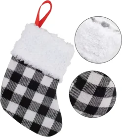 12pcs Buffalo Plaid Christmas Stockings Decoration 5in 13 12pcs Buffalo Plaid Christmas Stockings Decoration 5in -Christmas Decorations 12Pcs White Black Buffalo Plaid Christmas Stockings 5in 7 result 600x675 1