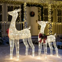 130 LED Warm White Reindeer Yard Decorations 11 130 LED Warm White Reindeer Yard Decorations -Christmas Decorations 130 LED Warm White Reindeer Yard Decorations 4 600x600 1