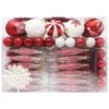 133pcs Assorted Red And White Christmas Ornaments Set 2 133pcs Assorted Red And White Christmas Ornaments Set -Christmas Decorations 133pcs Assorted Red and White Christmas Ornaments Set