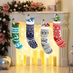 4pcs Multicolor Knit Christmas Stockings 18in 11 4pcs Multicolor Knit Christmas Stockings 18in -Christmas Decorations 14 Pcs 18 Knit Christmas Stockings Multicolor 4 result 600x600 1