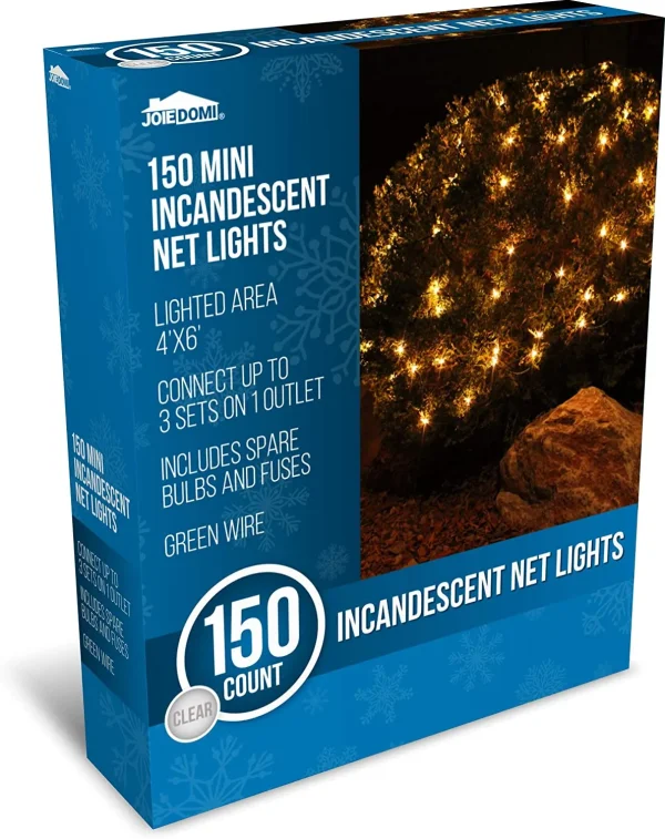 150 LED Warm White Christmas Icicle Light 4x6ft 4 150 LED Warm White Christmas Icicle Light 4x6ft - Image 2