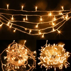 150 LED Warm White Clear Wire String Lights 59.38ft 11 150 LED Warm White Clear Wire String Lights 59.38ft -Christmas Decorations 150 Warm White LED Clear Wire String Lights 3 result 600x600 1