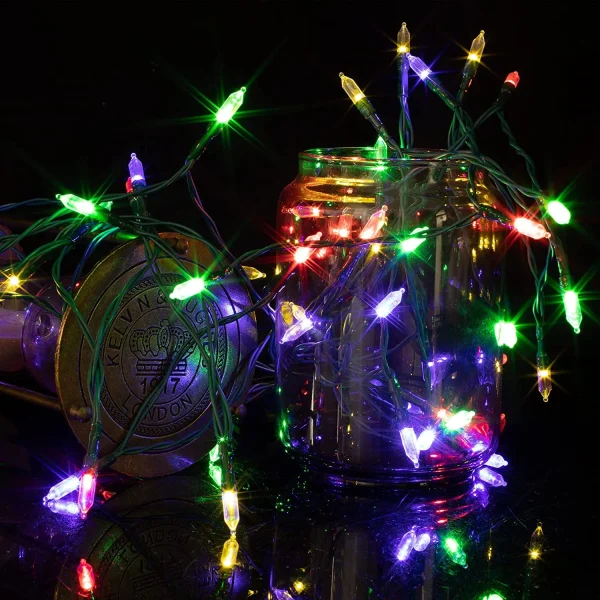 50 LED Multicolor Led Green Wire String Lights 17.3ft 3 50 LED Multicolor Led Green Wire String Lights 17.3ft