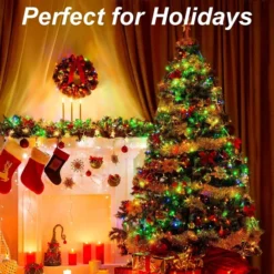 50 LED Multicolor Led Green Wire String Lights 17.3ft 12 50 LED Multicolor Led Green Wire String Lights 17.3ft -Christmas Decorations 17.3ft Christmas Multicolor 50 LED Green Wire String Lights 5 result 600x600 1