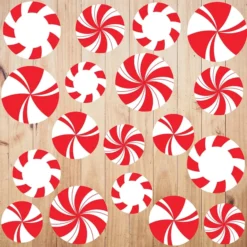 18pcs Peppermint Floor Decals