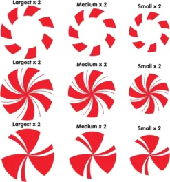 18pcs Peppermint Floor Decals -Christmas Decorations 18 Piece Peppermint Floor Decals Stickers 6 result 600x641 1