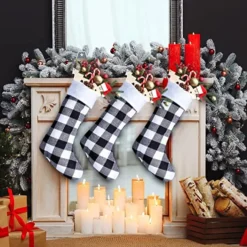 6pcs Plaid Black And White Christmas Knit Stockings 18in 12 6pcs Plaid Black And White Christmas Knit Stockings 18in -Christmas Decorations 18 White Black Christmas Stockings 6 Pack 5 result