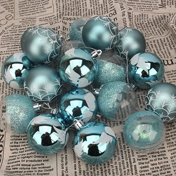 18pcs Baby Blue Christmas Ornaments 2.36in 7 18pcs Baby Blue Christmas Ornaments 2.36in - Image 5