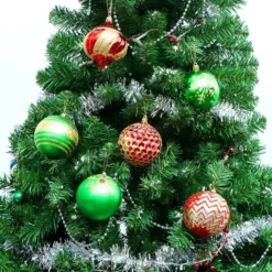 18Pcs Red, Green & Gold Glitter Ball 3.15in -Christmas Decorations 18Pcs Red Green amp Gold Glitter Ball 3.15in 6 result 600x600 1