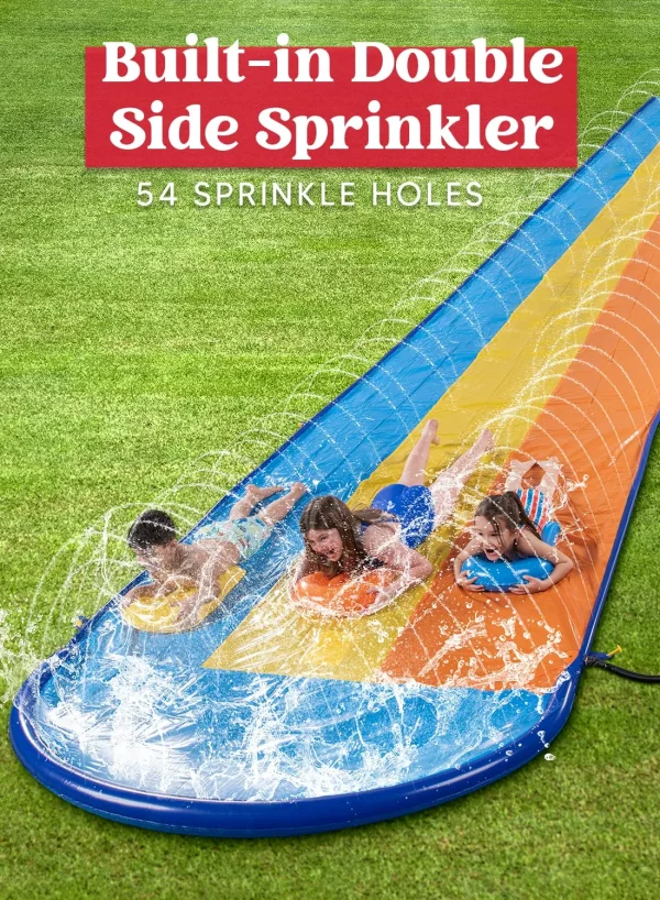 18ft Triple Lanes Slip Slide And 3 Boogie Boards 8 18ft Triple Lanes Slip Slide And 3 Boogie Boards - Image 6
