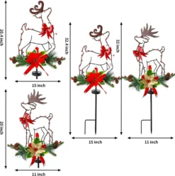 2pcs Christmas Reindeer Solar Stake Lights Outdoor 10 2pcs Christmas Reindeer Solar Stake Lights Outdoor -Christmas Decorations 2 Packs Christmas Solar Stake Lights Reindeer 3 result 600x604 1