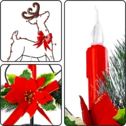 2pcs Christmas Reindeer Solar Stake Lights Outdoor 12 2pcs Christmas Reindeer Solar Stake Lights Outdoor -Christmas Decorations 2 Packs Christmas Solar Stake Lights Reindeer 5 result 600x600 1