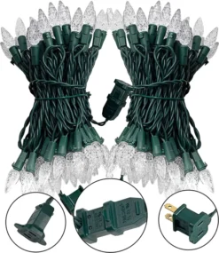 2x70 C6 LED Warm White Led String Lights -Christmas Decorations 2 x 70 LED C6 Christmas String Lights 5 result 600x693 1