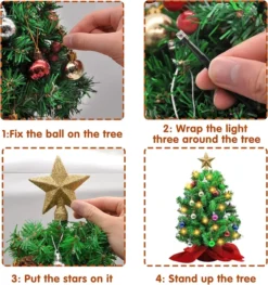2pcs Artificial Mini Prelit Tabletop Christmas Tree Set 20in 10 2pcs Artificial Mini Prelit Tabletop Christmas Tree Set 20in -Christmas Decorations 20 Tabletop Christmas Tree with Decoration Kit 3 result 600x639 1