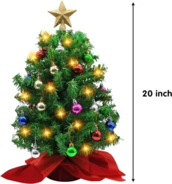 2pcs Artificial Mini Prelit Tabletop Christmas Tree Set 20in 13 2pcs Artificial Mini Prelit Tabletop Christmas Tree Set 20in -Christmas Decorations 20 Tabletop Christmas Tree with Decoration Kit 6 result 600x644 1