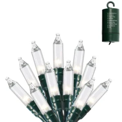 200 LED Clear Led Green Wire String Lights 34ft