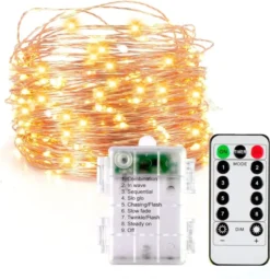 Christmas Decorations 20 200 LED Warm White Led Copper Wire String Lights 66ft