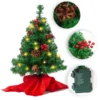 LED Warm White Tabletop Prelit Mini Christmas Tree 22in 1 LED Warm White Tabletop Prelit Mini Christmas Tree 22in -Christmas Decorations 22 Prelit Tabletop Christmas Tree with Holy Leaves amp Pine Cones 1 result 600x600 1