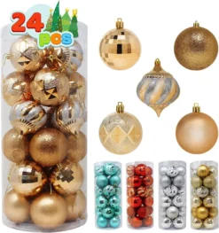 24pcs Champagne Christmas Ball Ornaments 7 24pcs Champagne Christmas Ball Ornaments -Christmas Decorations 24 Pcs Christmas Ball Ornaments Champagne 2 result 600x638 1