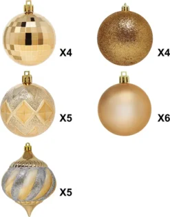 24pcs Champagne Christmas Ball Ornaments 8 24pcs Champagne Christmas Ball Ornaments -Christmas Decorations 24 Pcs Christmas Ball Ornaments Champagne 3 result 600x765 1