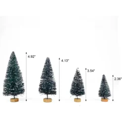 24pcs Mini Snow Frosted Artificial Christmas Trees 13 24pcs Mini Snow Frosted Artificial Christmas Trees -Christmas Decorations 24Pcs Artificial Mini Christmas Trees 5