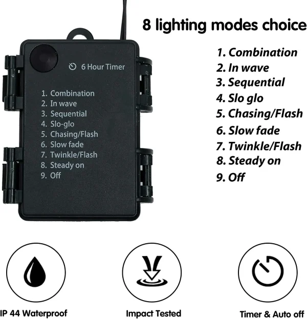 50 LED Battery Operated Snow Flocked Wreath 24in 5 50 LED Battery Operated Snow Flocked Wreath 24in - Image 3