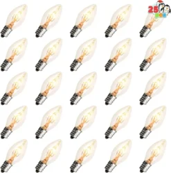 25pcs C7 Christmas Replacement Light Bulb 9 25pcs C7 Christmas Replacement Light Bulb -Christmas Decorations 25 Pcs C7 Incandescent Bulb 2 result 600x605 1
