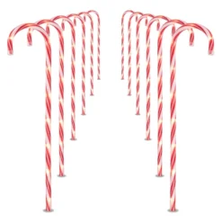 12pcs Thin Red Candy Cane Christmas Pathway Lights 28in 12 12pcs Thin Red Candy Cane Christmas Pathway Lights 28in -Christmas Decorations 28 Christmas Candy Cane Pathway Marker thin red 5 result 600x600 1