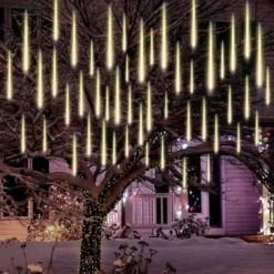 3x 8 Tubes (12in) Christmas Meteor Shower Rain Lights, Warm White -Christmas Decorations 288 LED Meteor Shower Rain Lights 8 Tubes 30cm Warm White 6 result 600x600 1