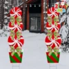 2pcs Outdoor Christmas Yard Signs With Stakes