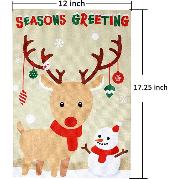 2pcs Welcome Burlap Christmas House Flags 8 2pcs Welcome Burlap Christmas House Flags - Image 6