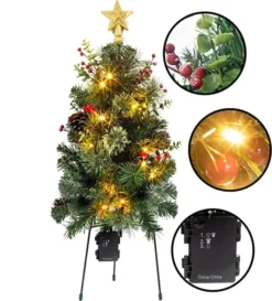 2pcs Prelit Christmas Tree Pathway Lights 24in 10 2pcs Prelit Christmas Tree Pathway Lights 24in -Christmas Decorations 2Pcs Christmas Prelit Pathway Tree 24in 5 600x664 1