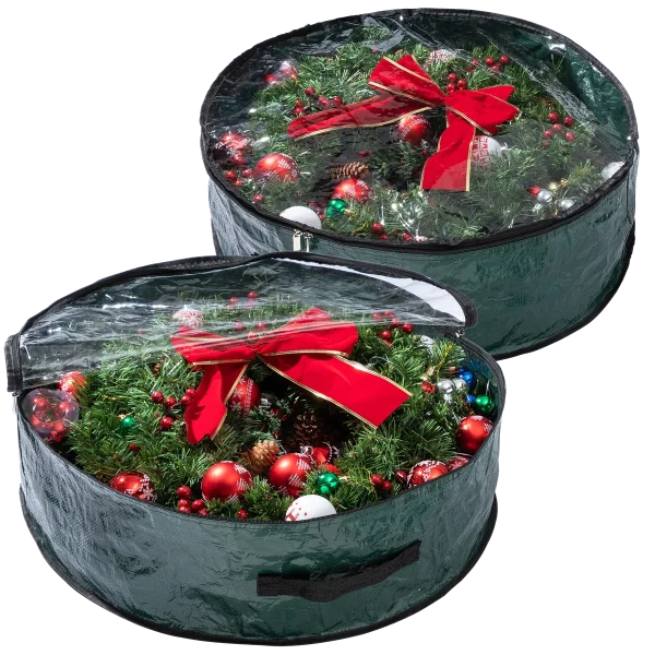 2pcs Christmas Wreath Storage Bags 3 2pcs Christmas Wreath Storage Bags